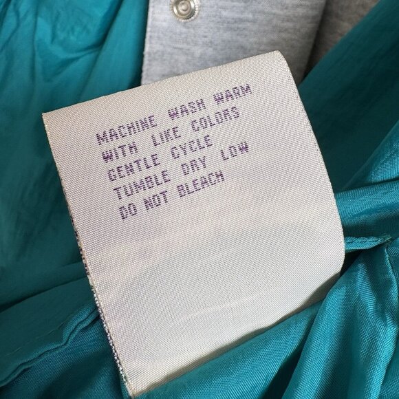 Vintage Westside Connection￼ Reversible Sweatshirt Jacket Gray Teal Womens Large - Picture 7 of 10